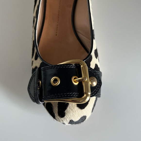 Giuseppe Zanotti Ponyhair Leopard Print Ballet Flats - Picture 7 of 15